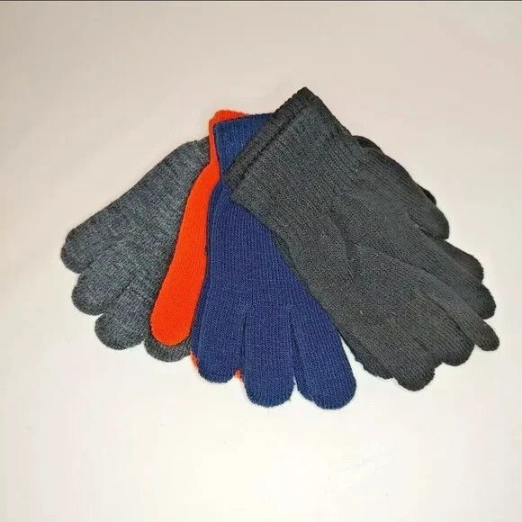 Old East Main Company Kids' Gloves 4 Pack Assorted Colors Winter Knit Warm Snow - Picture 3 of 7
